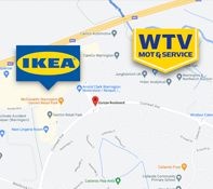 Map Location | Warrington MOT and Service Centre